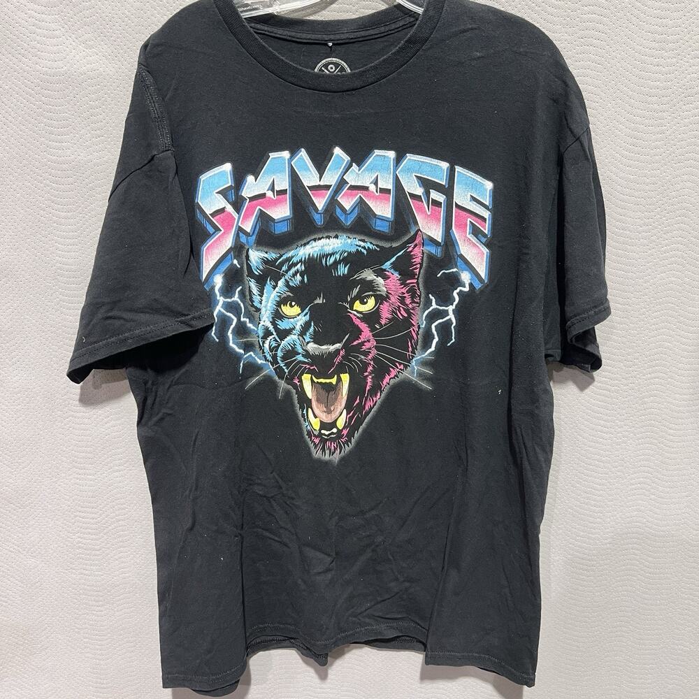 Savage Panther Graphic T-shirt Size XL BR2016
